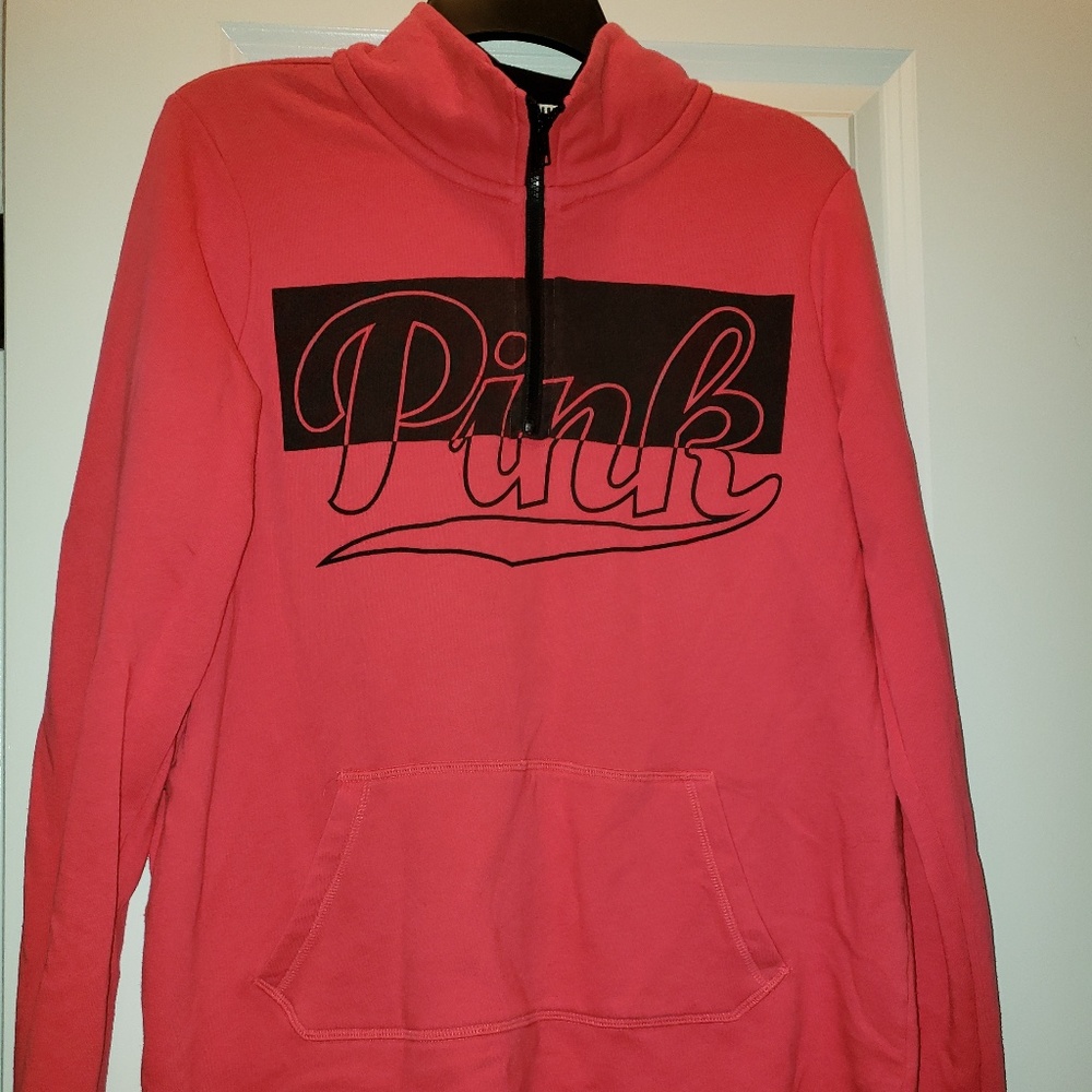 Pink zip up sweater